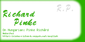 richard pinke business card