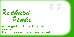 richard pinke business card